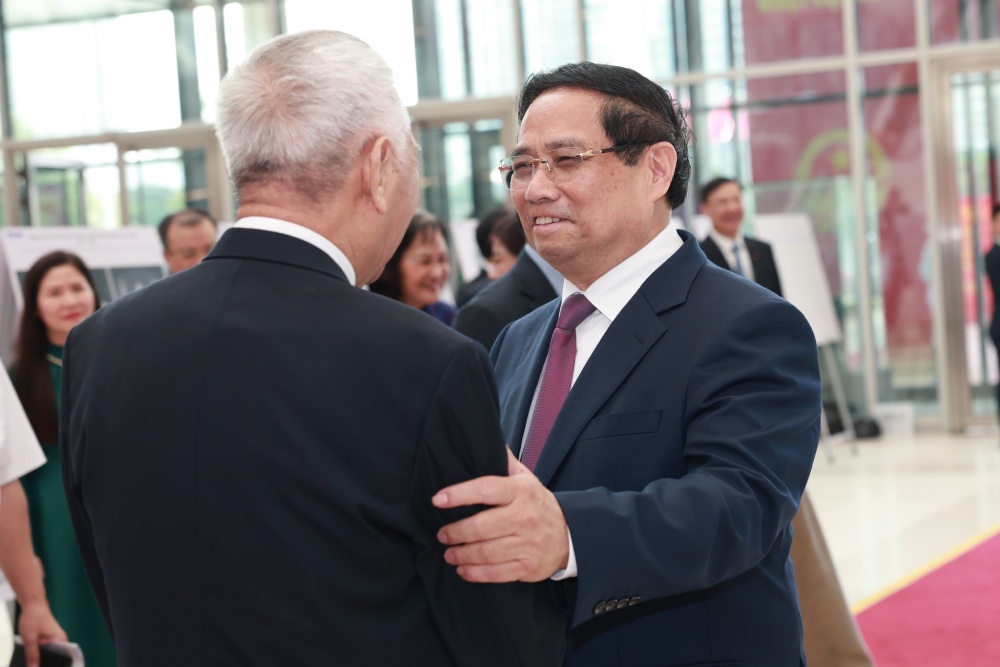 Thủ tướng Chính phủ Phạm Minh Chính và đại biểu tham dự lễ kỷ niệm. Ảnh: Hải Nguyễn