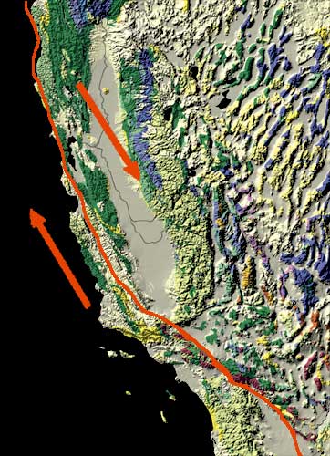 Đứt gãy San Andreas, California. Ảnh: USGS