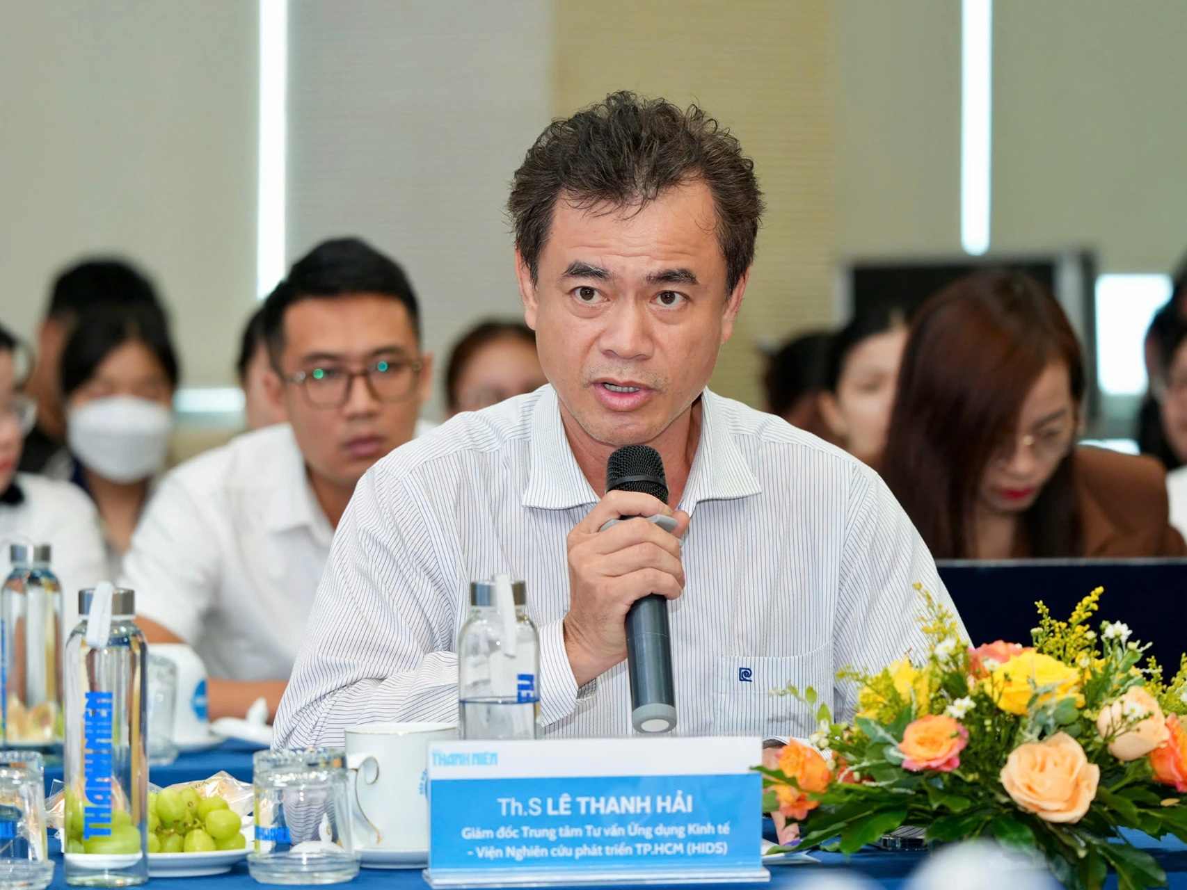 Ông Lê Thanh Hải phát biểu tại tọa đàm. Ảnh: Độc Lập