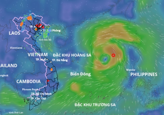 Áp thấp nhiệt đới đã đi vào Biển Đông sắp mạnh lên thành bão số 5