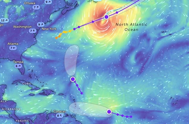 Dự báo bão mới Fernand xuất hiện ngay sau bão Erin