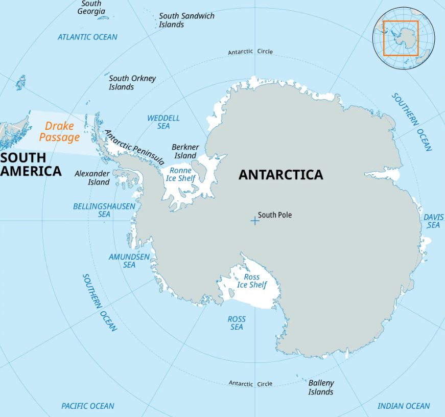 Eo biển Drake (Drake Passage). Ảnh: Bách khoa toàn thư