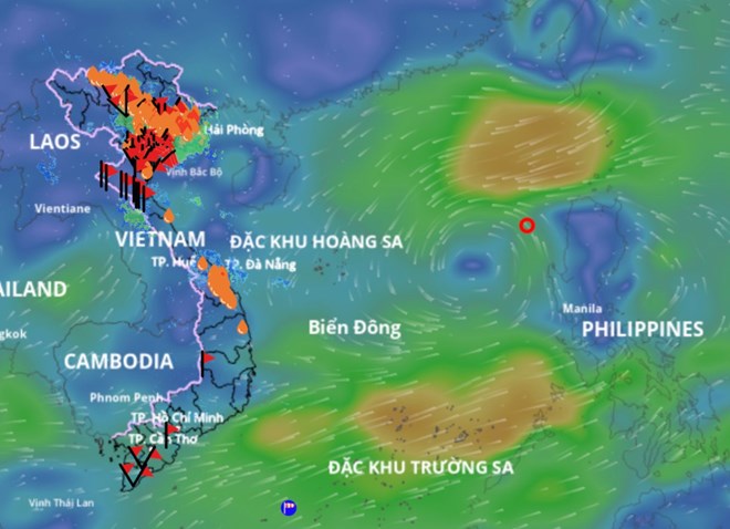Áp thấp nhiệt đới mới trên Biển Đông sắp mạnh lên, dự báo đường đi 24 giờ tới