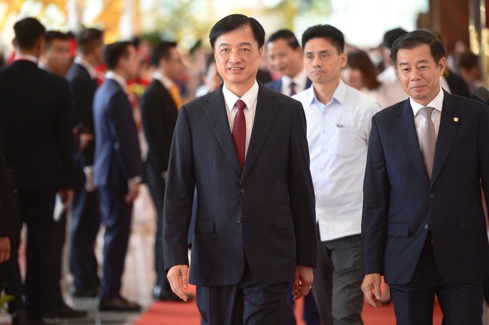 Ông Nguyễn Duy Ngọc - Ủy viên Bộ Chính trị, Bí thư Trung ương Đảng, Chủ nhiệm Ủy ban Kiểm tra Trung ương đến dự lễ khai mạc triển lãm. Ảnh: Phạm Đông