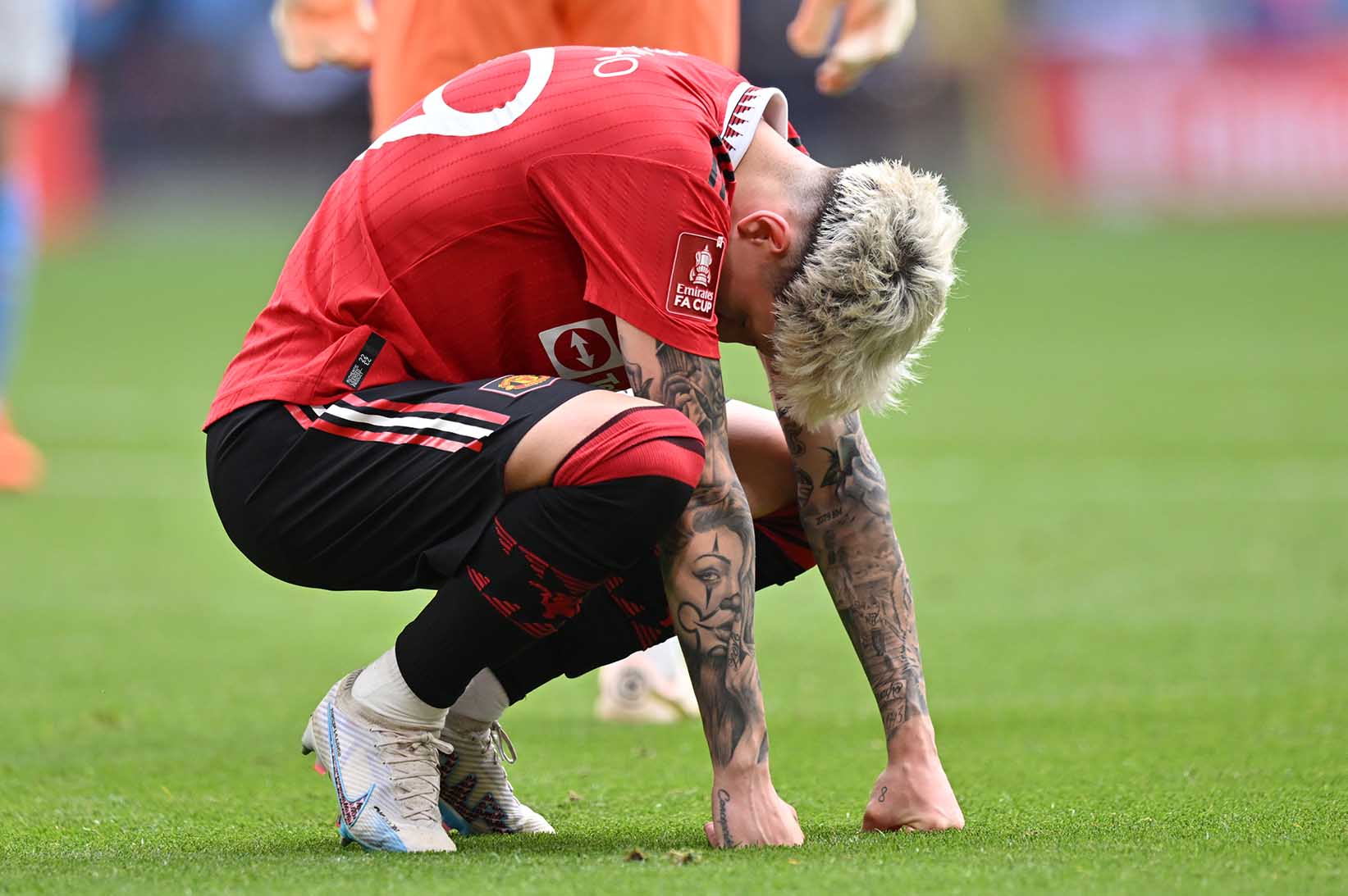 Mâu thuẫn với Ruben Amorim khiến Garnacho đánh mất suất đá chính tại Man United.  Ảnh: AFP