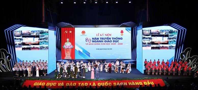 Lễ kỷ niệm 80 năm truyền thống ngành Giáo dục và khai giảng năm học 2025-2026 do Bộ GDĐT tổ chức sáng nay, 5.9