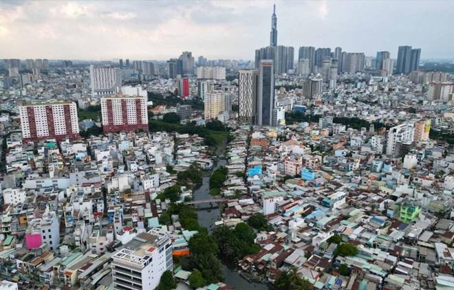 Rạch Xuyên Tâm chảy qua phường Gia Định (TPHCM). Ảnh: Anh Tú