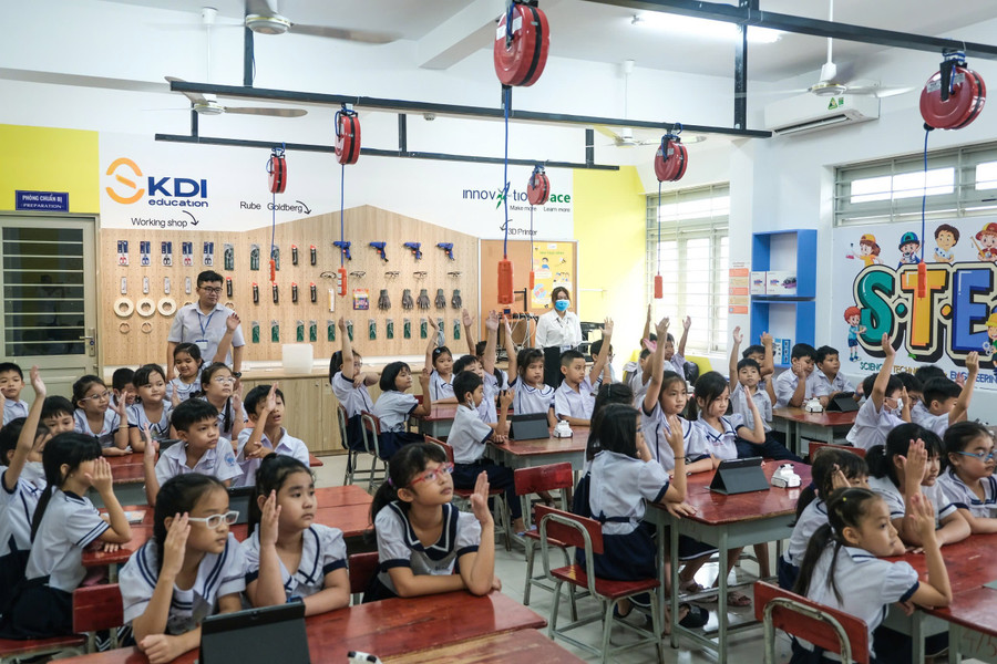 Giờ học STEM của học sinh TPHCM.