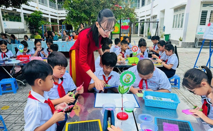 “Tiết học mở” của học sinh TPHCM. Ảnh: TG