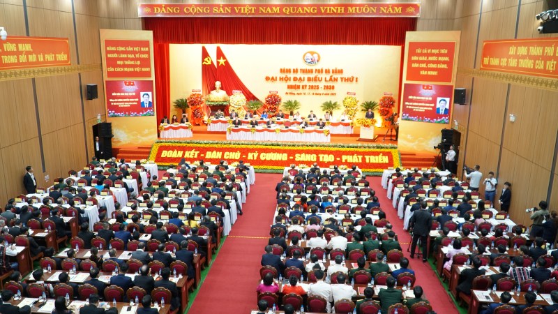 Quang cảnh phiên chính thức Đại hội Đảng bộ TP.Đà Nẵng lần thứ I, nhiệm kỳ 2025 - 2030. Ảnh: Nguyễn Hoàng