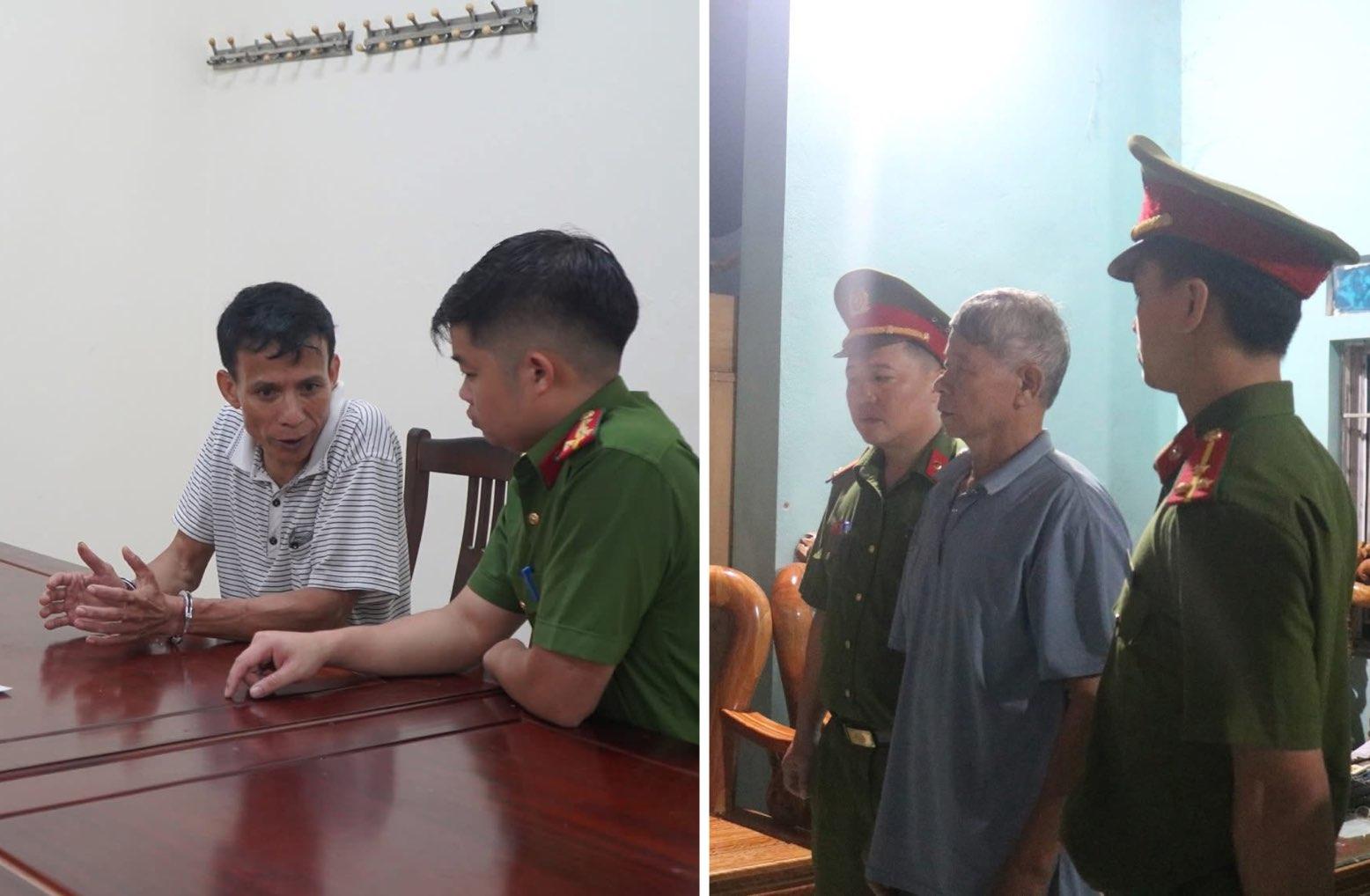 Đối tượng Trường (trái), Hợp (phải) bị bắt tạm giam do có hành vi chống phá trên không gian mạng. Ảnh: Công an tỉnh Thái Nguyên.