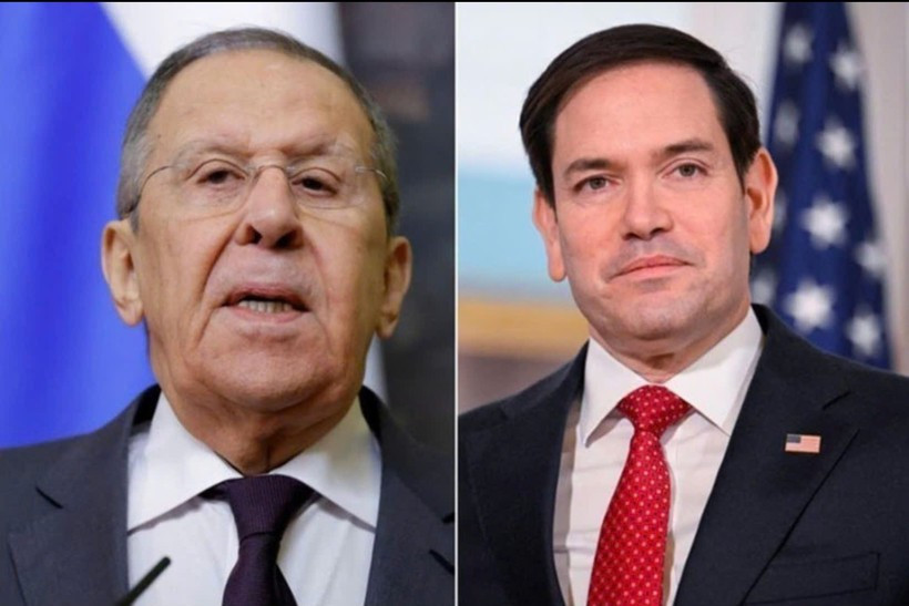 Ngoại trưởng Nga Sergey Lavrov (trái) và Ngoại trưởng Mỹ Marco Rubio.