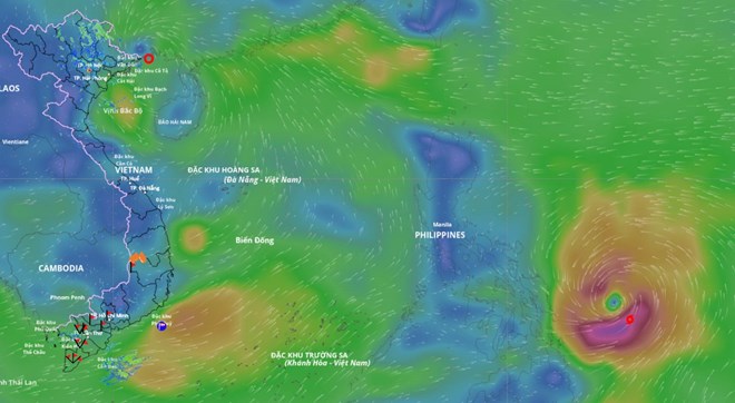 Trong 1 giờ tới, áp thấp nhiệt đới suy yếu từ bão số 9 Ragasa sẽ đổ bộ