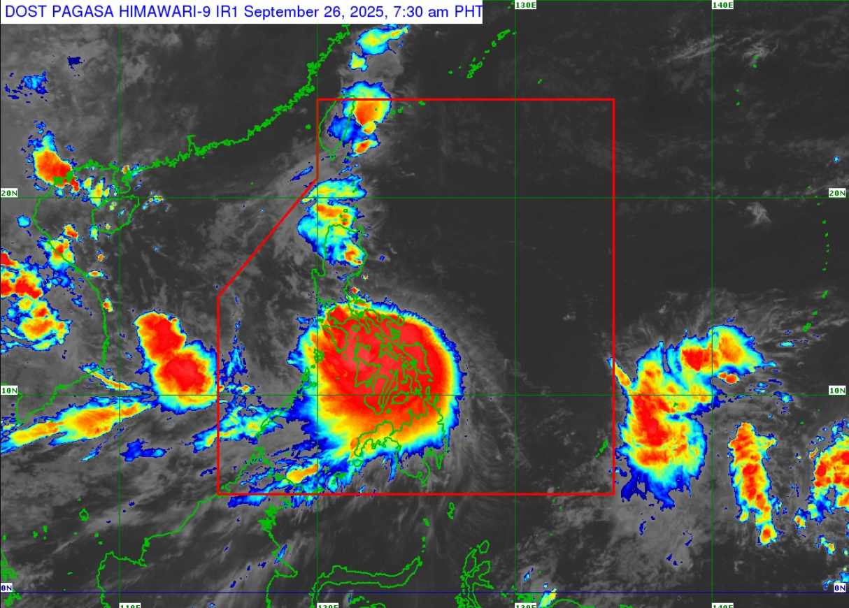 Vị trí tâm bão Bualoi lúc 7h30 ngày 26.9. Ảnh: PAGASA