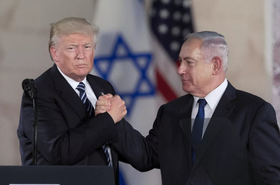 Tổng thống Mỹ Donald Trump và Thủ tướng Israel Benjamin Netanyahu tại cuộc họp báo.