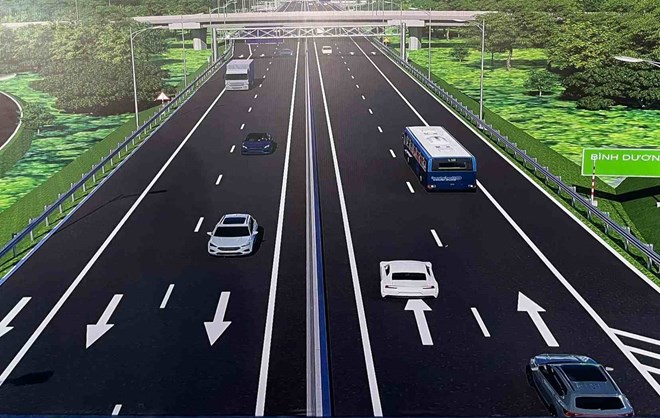 Phối cảnh cao tốc TPHCM - Chơn Thành. Ảnh: Đình Trọng