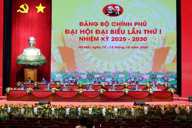 Đại hội đại biểu Đảng bộ Chính phủ lần thứ I tiến hành phiên chính thức