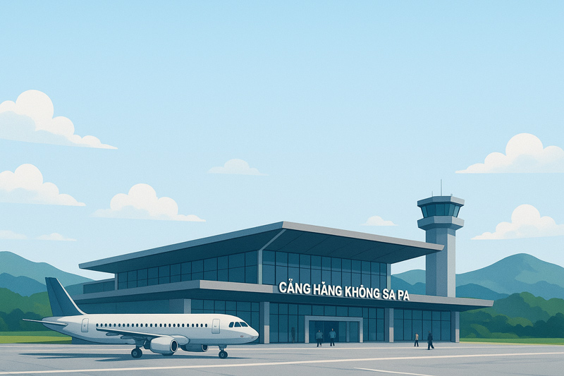 Việc xây dựng sân bay Sa Pa không chỉ thúc đẩy giao thông mà còn góp phần phát triển kinh tế cho tỉnh. Ảnh đồ họa: Đinh Đại