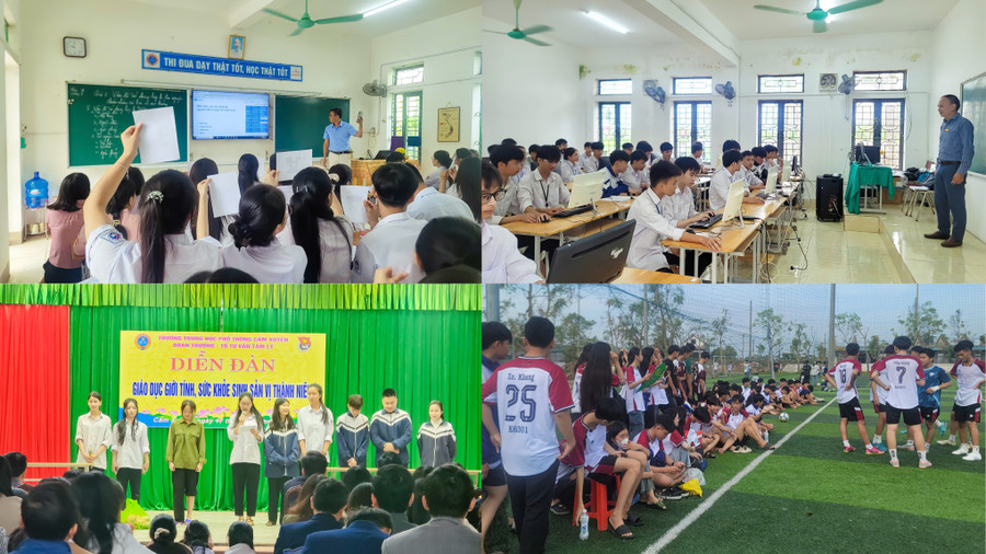 Trường THPT Cẩm Bình nỗ lực vượt khó để dạy học theo chủ trương mới.