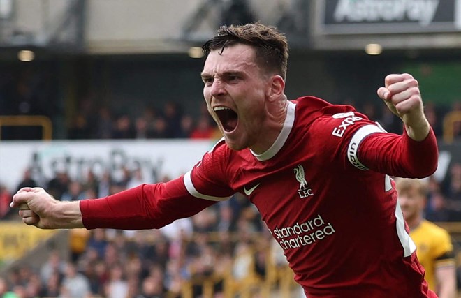 Đây là lúc Andy Robertson cần trở lại đội hình chính của Liverpool. Ảnh: AFP