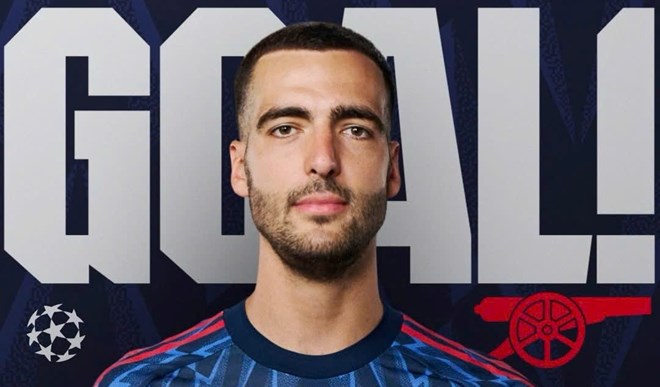 Mikel Merino lập cú đúp, Arsenal thắng đậm Slavia