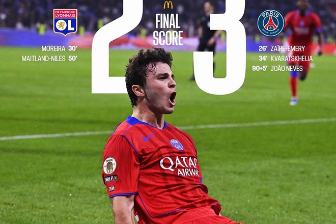 PSG thắng nghẹt thở Lyon ở phút bù giờ