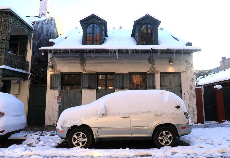 Tuyết rơi dày ở New Orleans, Louisiana, Mỹ, ngày 22.1.2025. Ảnh: Xinhua