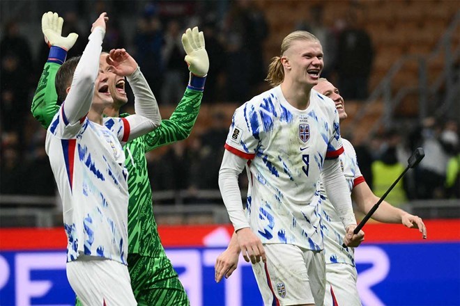 Haaland cùng tuyển Na Uy vượt qua vòng loại World Cup 2026 rất thuyết phục. Ảnh: AFP