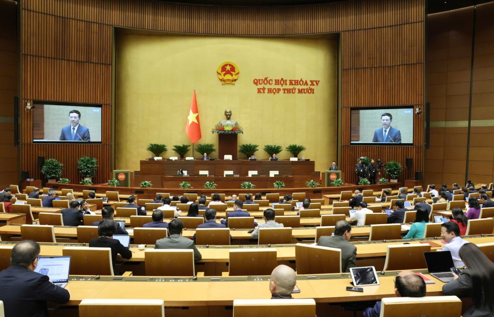 Phiên họp của Quốc hội sáng 21.11. Ảnh: Phạm Đông