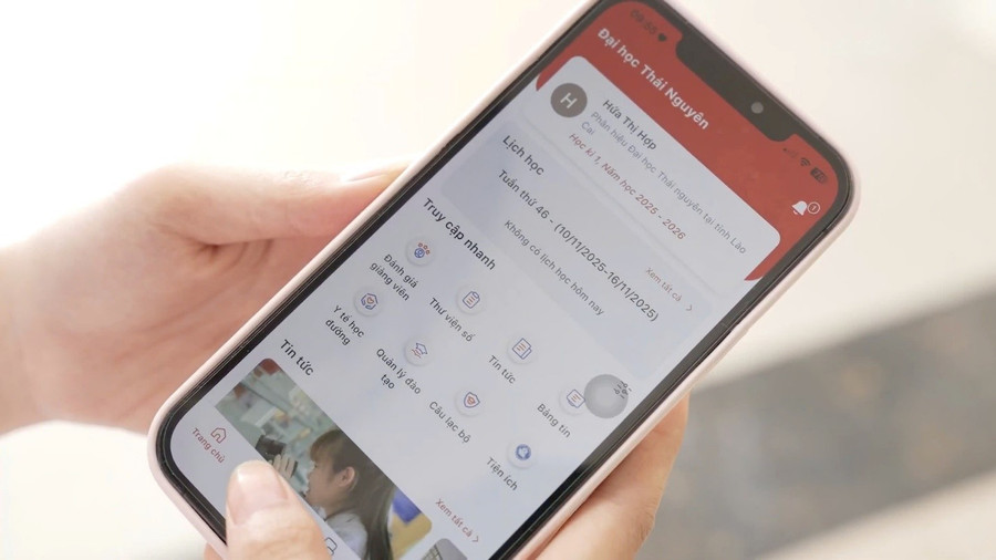 Ứng dụng số tạo ra nhiều thay đổi cho sinh viên Đại học Thái Nguyên.