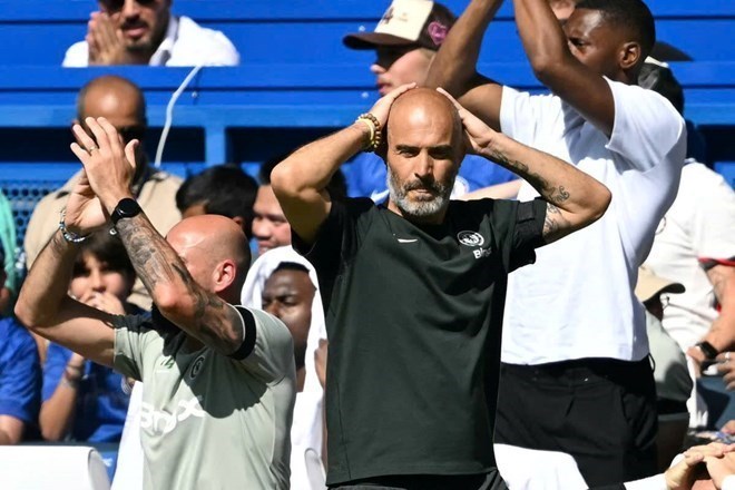 Áp lực vẫn là rất lớn với Enzo Maresca. Ảnh: AFP