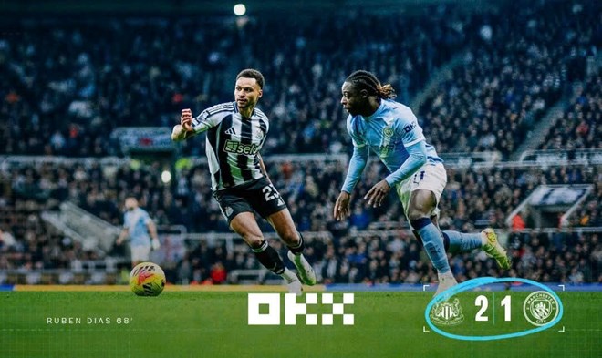 Man City thua Newcastle trên sân nhà