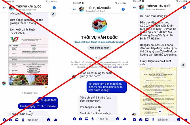 Cảnh báo chiêu lừa đi Hàn Quốc làm thời vụ