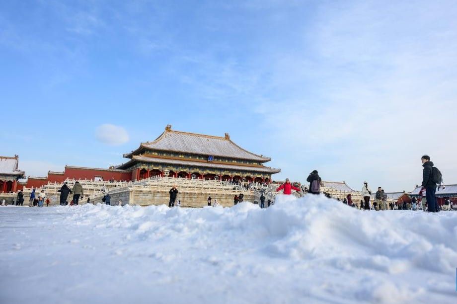 Tuyết rơi ở Tử Cấm Thành, Bắc Kinh, Trung Quốc, ngày 13.12.2025. Ảnh: Xinhua