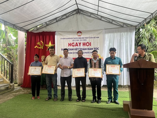 Ngày hội Đại đoàn kết dân tộc trên địa bàn xã Phước Hiệp. Ảnh: Phước Hiệp