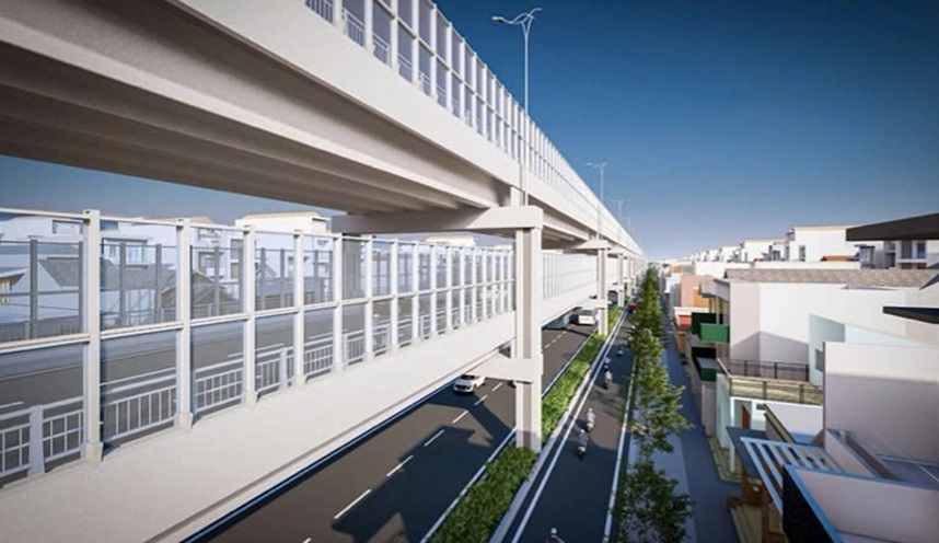 Phối cảnh cầu Phú Mỹ 2 xây hai tầng. Ảnh: Sở Xây dựng TPHCM