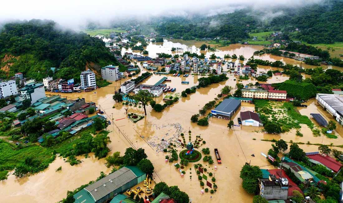 Phường Hà Giang 1, Hà Giang 2 nơi thượng nguồn sông Lô bị ngập lụt nghiêm trong đầu tháng 10.2025. Ảnh: PV.