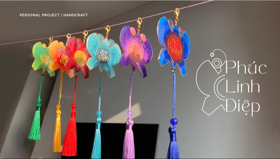 Các sản phẩm thuộc bộ sưu tập Phúc Linh Điệp. Ảnh: Nhân vật cung cấp.