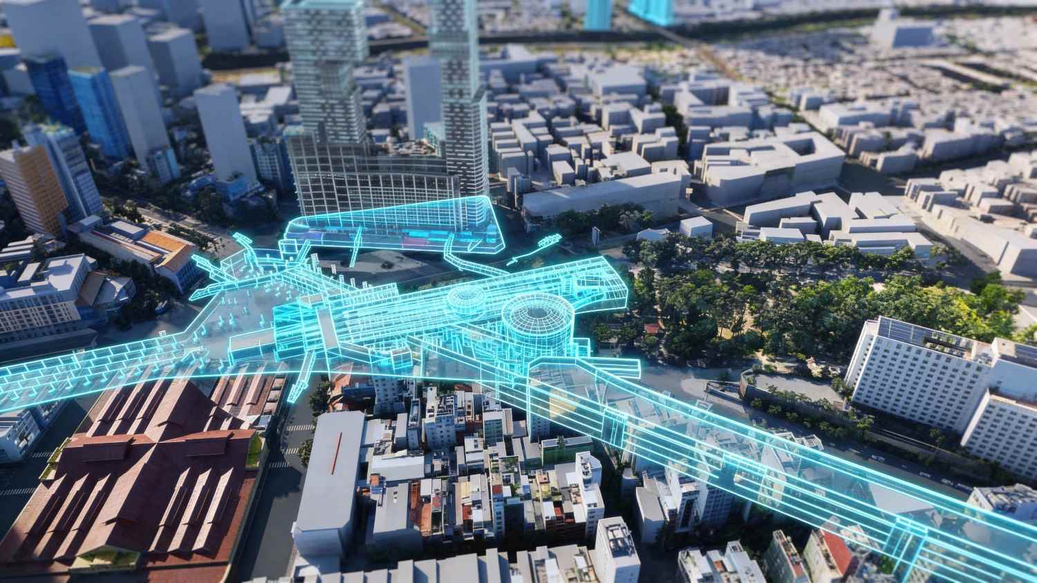 Metro số 2 có đoạn ngầm kết nối ga Bến Thành của tuyến Metro số 1. Ảnh: MAUR