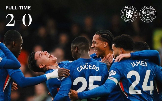 Chelsea thắng Brentford trong ngày Liam Rosenior ra mắt