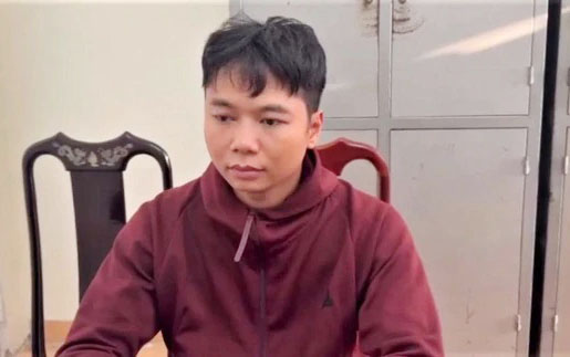 Đối tượng Phước cầm đầu đường dây lừa đảo. Ảnh: Công an Hà Tĩnh.