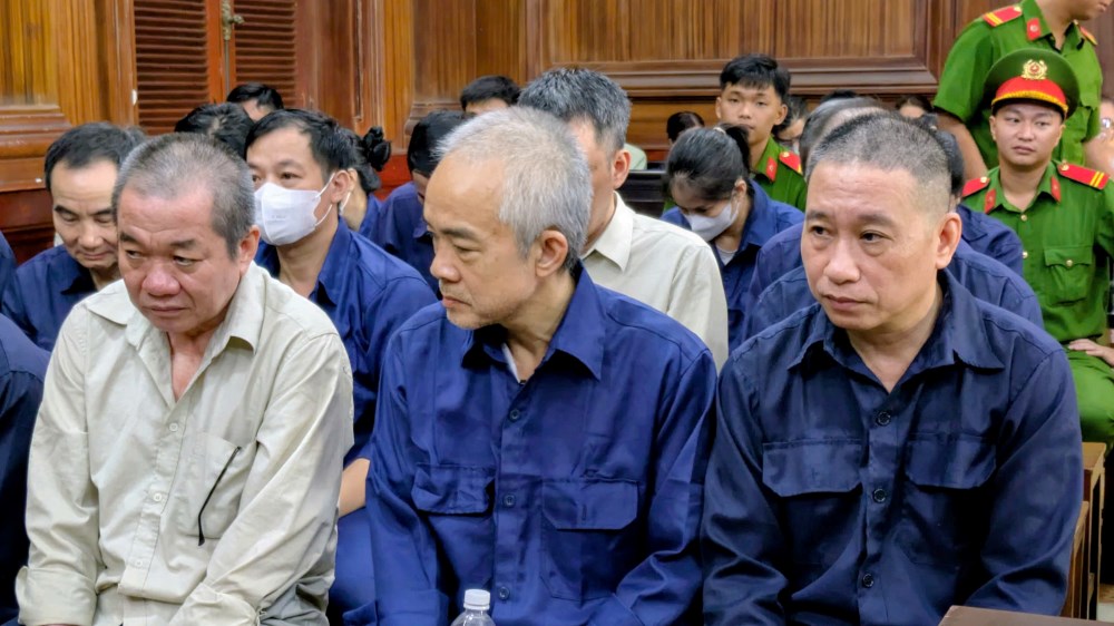 Các bị cáo tại phiên tòa. Ảnh: Anh Tú