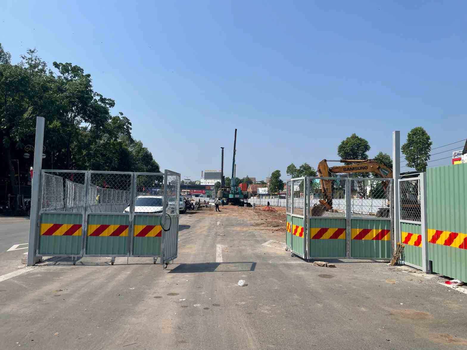 Công trường xây dựng hầm chui Phước Kiến. Ảnh: Đình Trọng