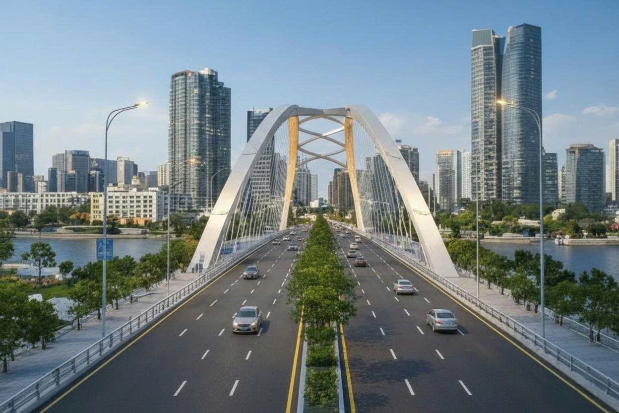 Phối cảnh cầu Thủ Thiêm 4 rộng 8 làn xe.  Ảnh: Sở Xây dựng TPHCM