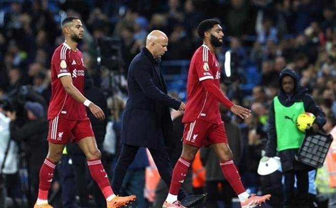 Liverpool đã không thể bảo vệ ngôi vương Premier League. Ảnh: AFP