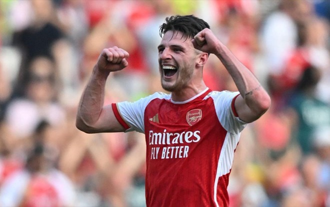 Declan Rice thường xuyên phải đối mặt với sự hoài nghi về đẳng cấp.  Ảnh: AFP