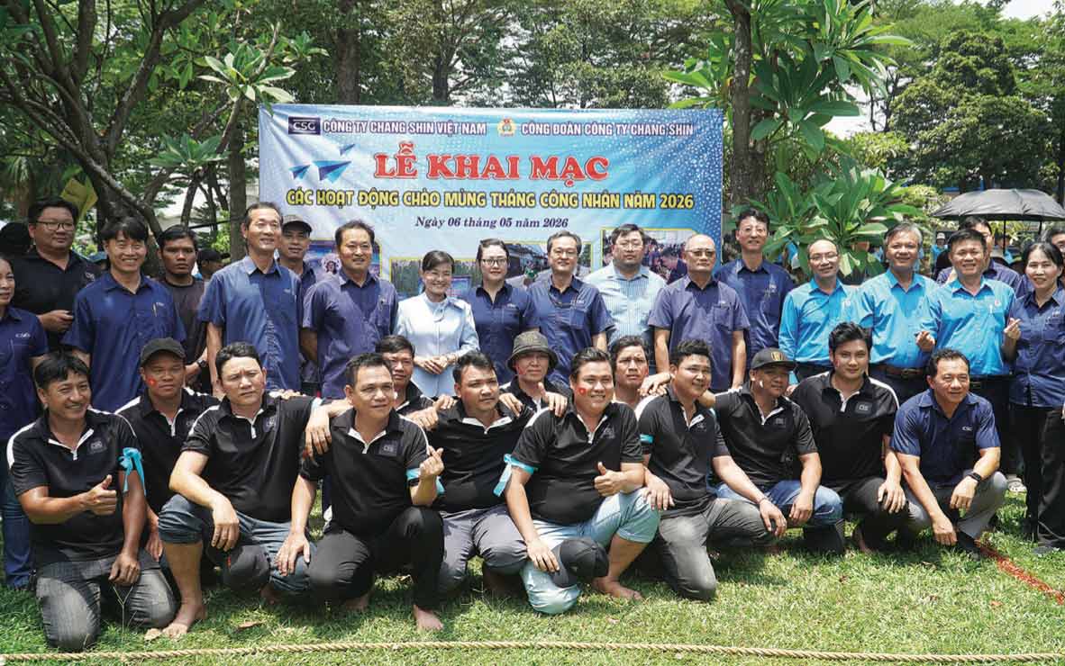 Nhiều hoạt động vui chơi giải trí được tổ chức tại Công ty Chang Shin Việt Nam TNHH.  Ảnh: HAC