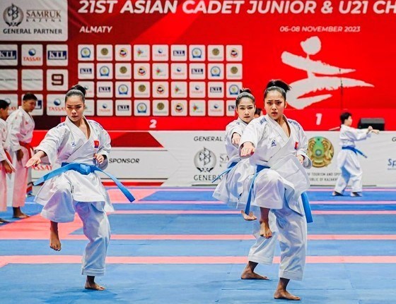 Đội tuyển karate Việt Nam đã có 3 huy chương đồng ở giải vô địch châu Á 2026