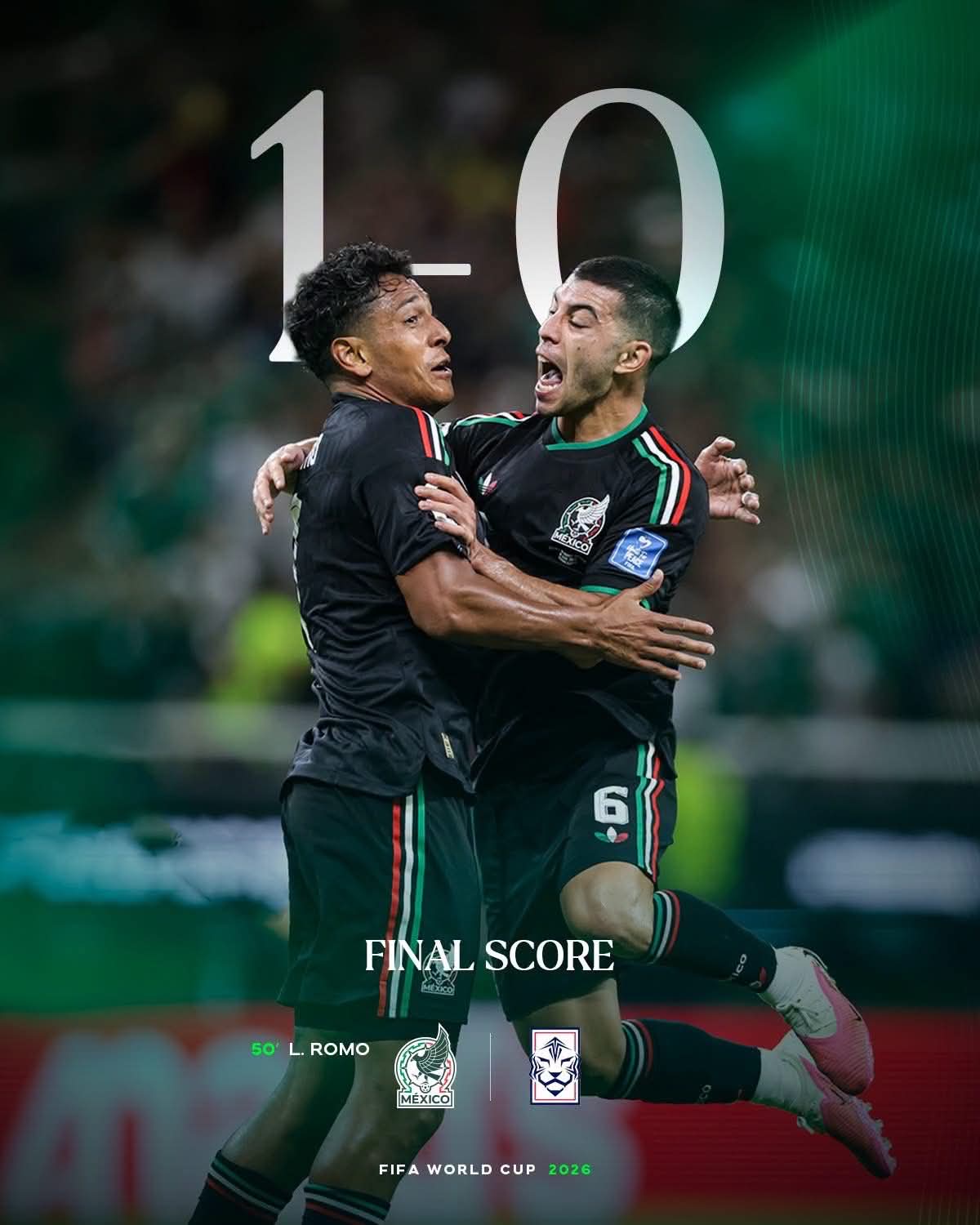 Mexico giành chiến thắng 1-0 trước Hàn Quốc. Ảnh: LĐBĐ Mexico