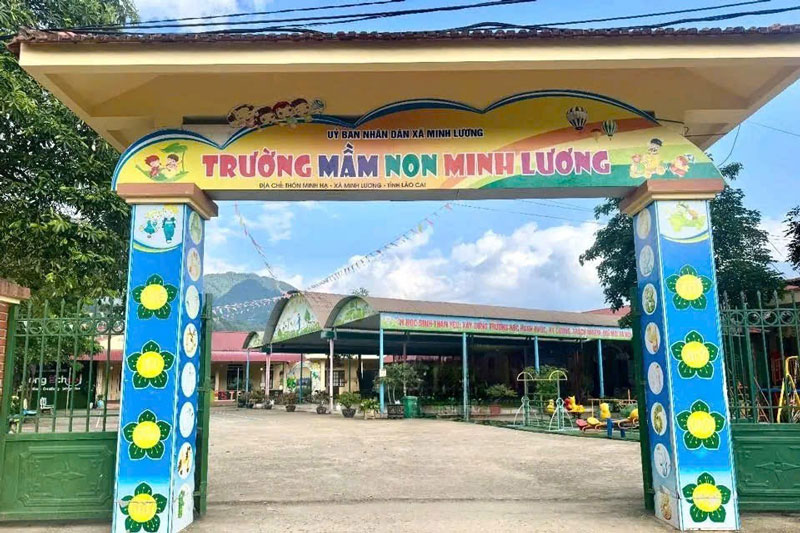 Trường Mầm non Minh Lương (xã Minh Lương, tỉnh Lào Cai). Ảnh: Đinh Đại